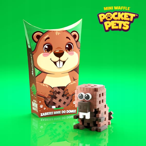 Marioinex Mini Waffle POKET PETS - BÓBR setti