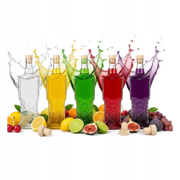 50X ukrainalainen pullo 500ml + korkki viini-likööripullosetti