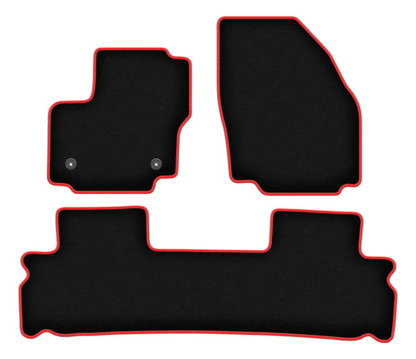 Velourmåtter med rød rand til: Ford S-MAX MK1 minivan (2012-2015)