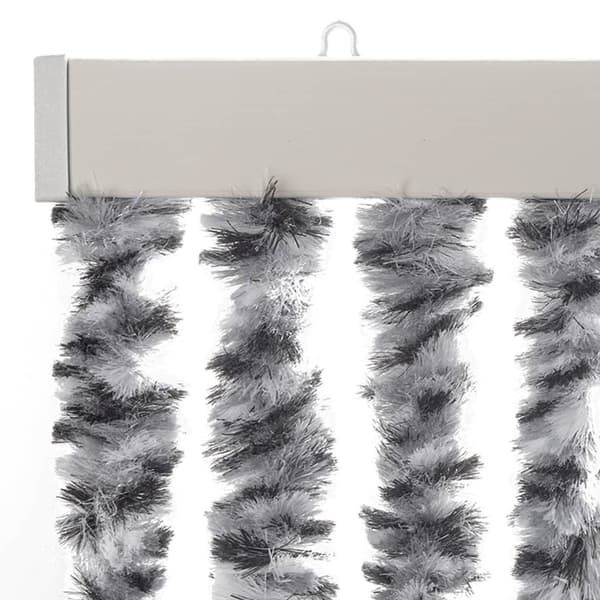 vidaXL insektnet, grå, sort og hvid, 100x230, chenille