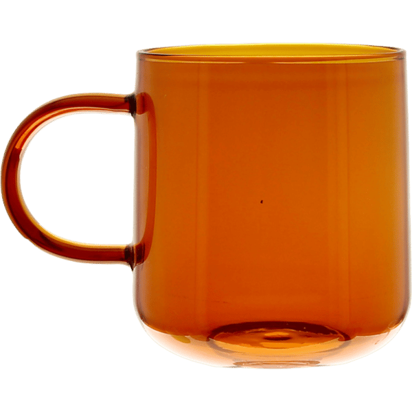 GLASMUGG FÖR KAFFE OCH TE 310 ml. 8,7 cm BÄRNSTÄRKT