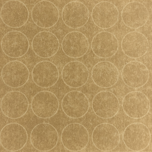 Selvklæbende prop diameter 14 kraft lys (ark 25 stk.)