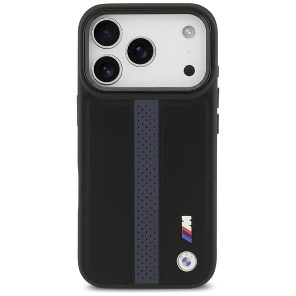 BMW M Perforeret Stribet Logo MagSafe-cover til iPhone 17 Pro - Blå