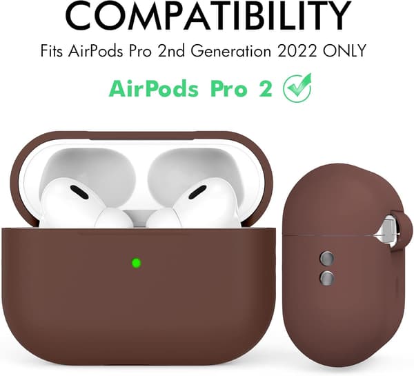 AIRPODS PRO 2 2022 SKAL HÄNGE BRUN MATT HÅLLBART SKYDD