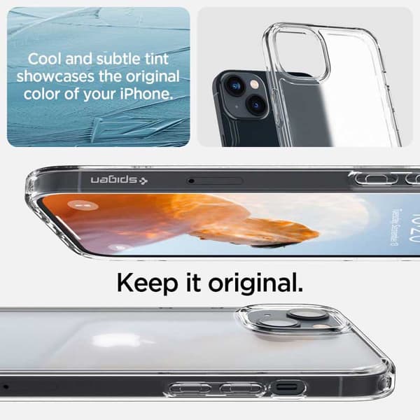 Spigen Ultra Hybrid Matte - Etui til iPhone 15 Plus / iPhone 14 Plus (Transparent Mat)