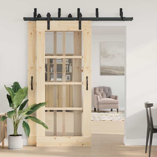 vidaXL Skjutdörrsinstallationssystem 183 cm stål svart