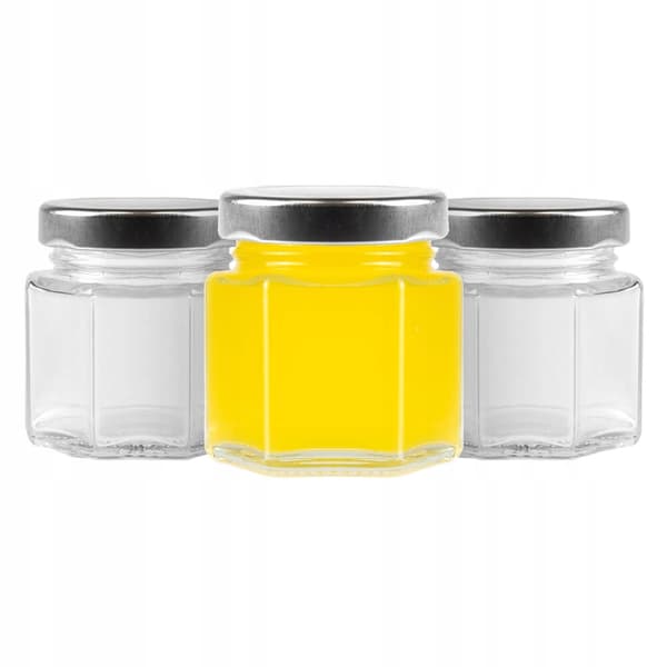 12x 30ml HEXAGONAL krukke til honningkrydderier