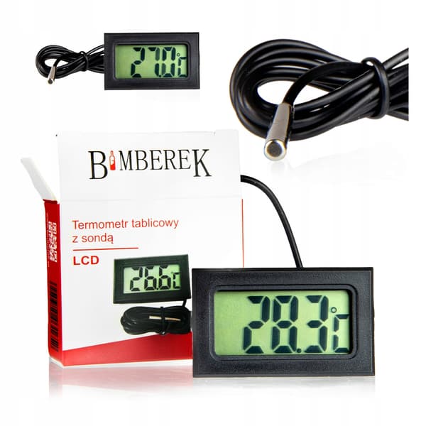 Digital elektronisk paneltermometer med LCD-sond, noggrann och precis