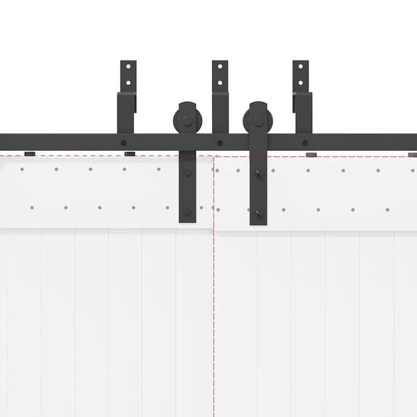 vidaXL Skjutdörrsinstallationssystem 183 cm stål svart