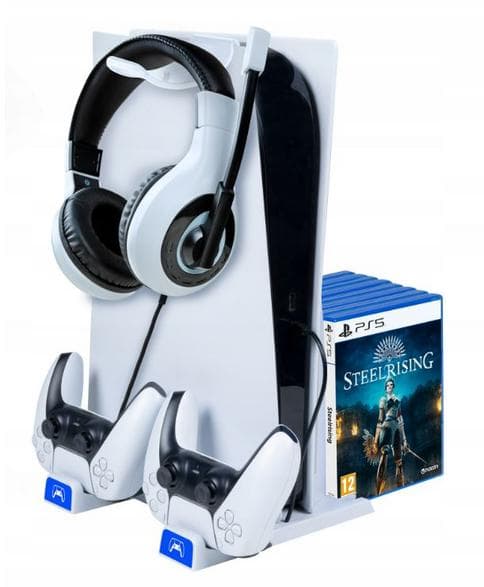 BIG BEN konsolholder med oplader til DualSense PS5/PS5 Slim controllere