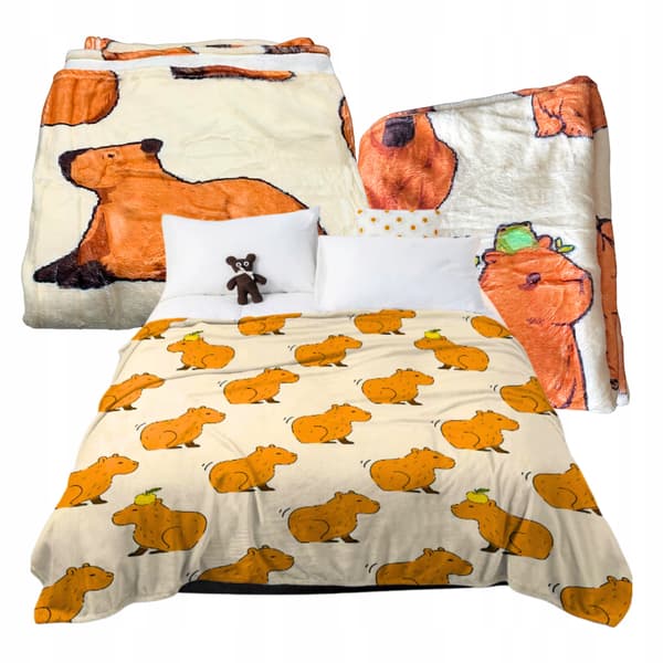Capybara Filt Vinter Varm Fleece Capybara Throw 130x150