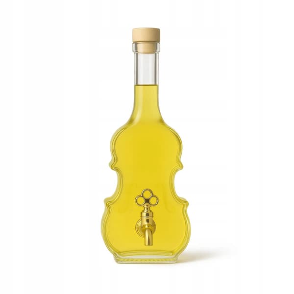 Flaske Glaskaraffel violin med hane 500ml til likør alkohol vin