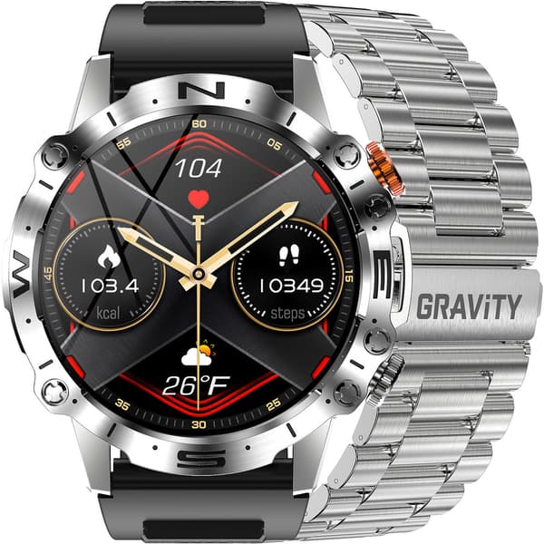 GRAVITY GT20-1 SMARTKLOCKA FÖR HERR – AMOLED, EXTRA ARMBAND (sg024a)
