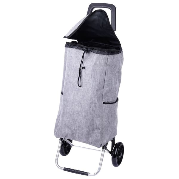 Kundvagn med grå inköpspåse 40 liter