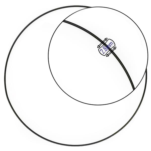 Metallkransring - svart - 40 cm
