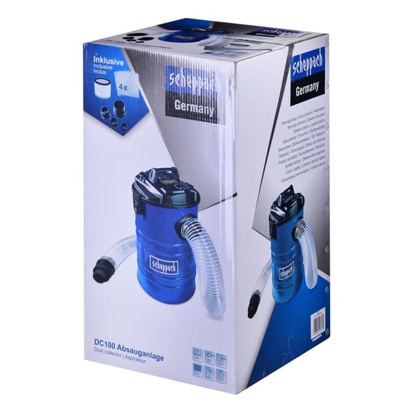 Scheppach DC100 lastuimuri, 1200 W, paperisuodatin