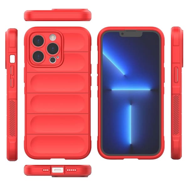 Magic Shield-skal till iPhone 13 Pro Max flexibelt armerat skal rött
