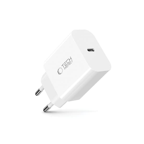TECH-PROTECT NC20W 1-PORT NETVÆRKSOPLADDER PD20W HVID