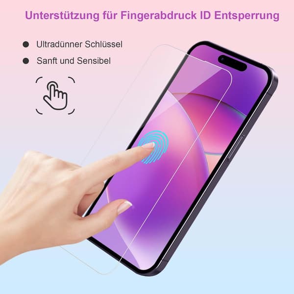 2x 9H GLAS TIL APPLE IPHONE 14 PRO HØJ RIDSEBESKYTTELSE