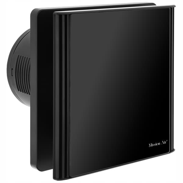 VENTIS EDGE 100 Svart H+T Badrumsfläkt