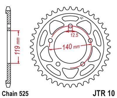 JT R10.45 stål baghjul, 525/45z til BMW