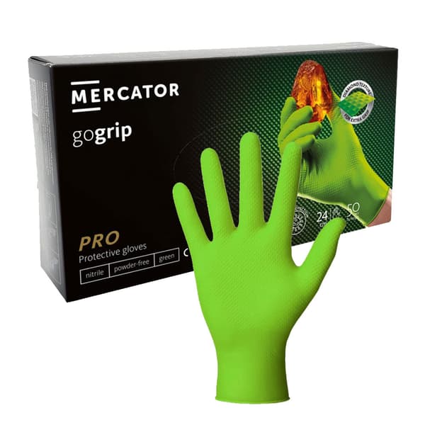 Nitrilhandskar M gröna Mercator Gogrip gröna 50 st