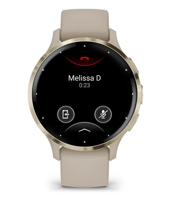 Garmin Venu 3S GPS-älykello, 1.2", harmaa/kulta, vedenpitävä