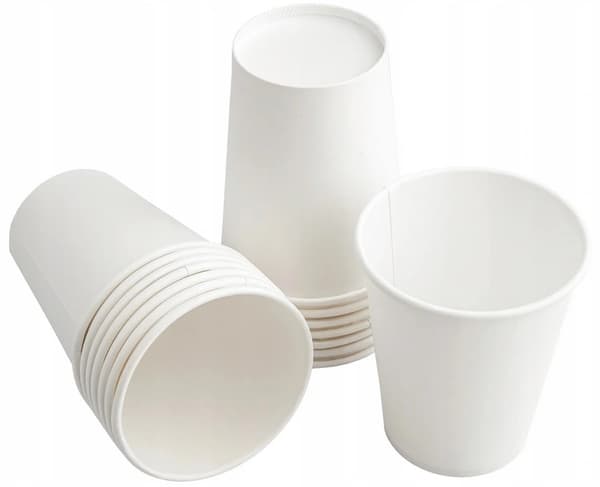Valkoiset Bio ECO -kompostoituvat mukit 250ml 20 kpl.
