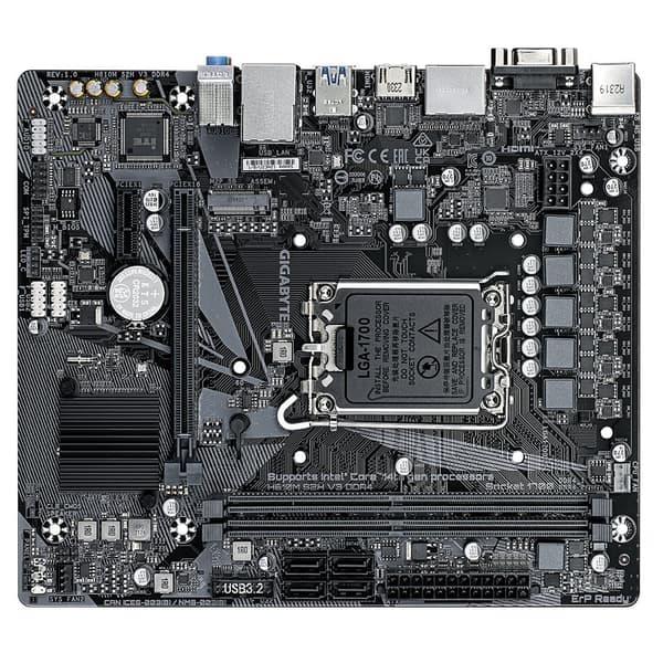 Gigabyte H610M S2H V3 DDR4 Micro ATX -emolevy, LGA 1700
