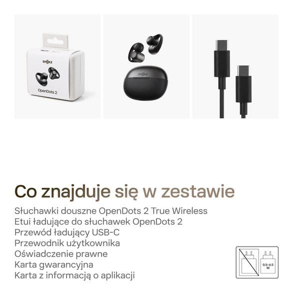 SHOKZ OpenDots 2 Air Hovedtelefoner Sort