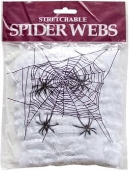 Halloween spindelnät, vitt, 60 g, 1 förpackning.