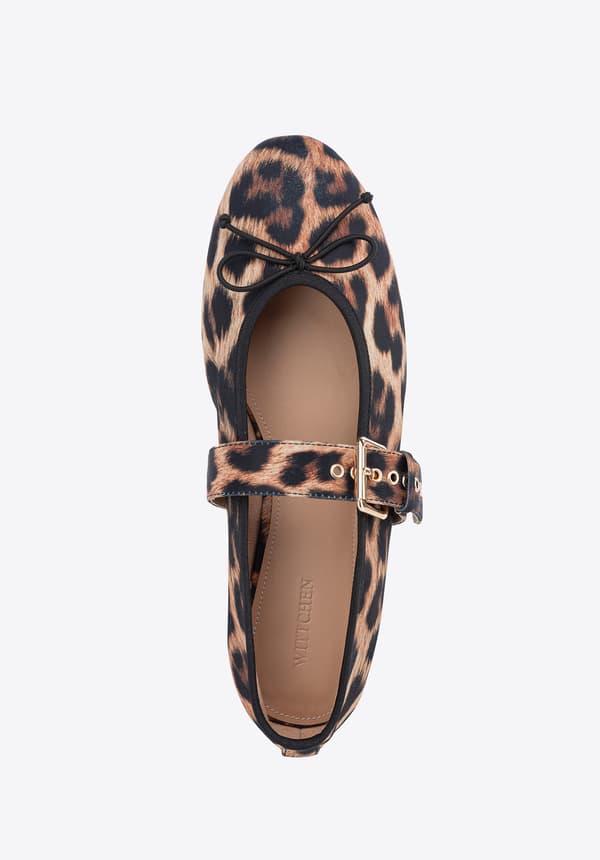 Wittchen Kvinde Balletsko i Leopardprint Lycra, Brun og Sort, Brun og Sort Polyuretan