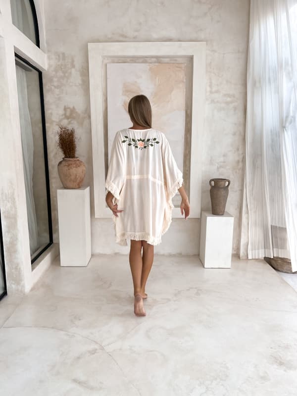 Strandoverdel MIA Kort Creme