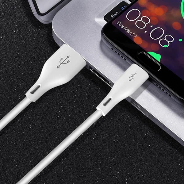 Dudao L2L USB-A / Lightning 3A -kaapeli 2m - Valkoinen