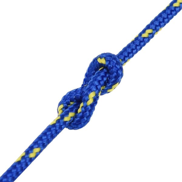 vidaXL Segelrep, Blå, 4 mm, 50 m, Polypropylen