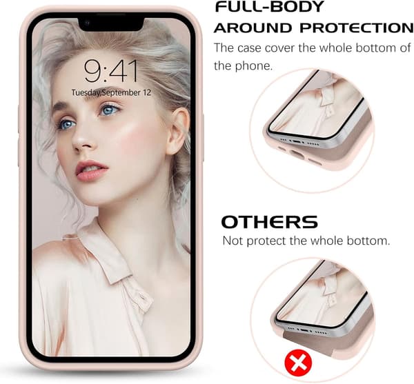 SILIKONE ETUI TIL APPLE IPHONE 13 PRO MAX 6,7" LYSEPROSA SORT HJERTE