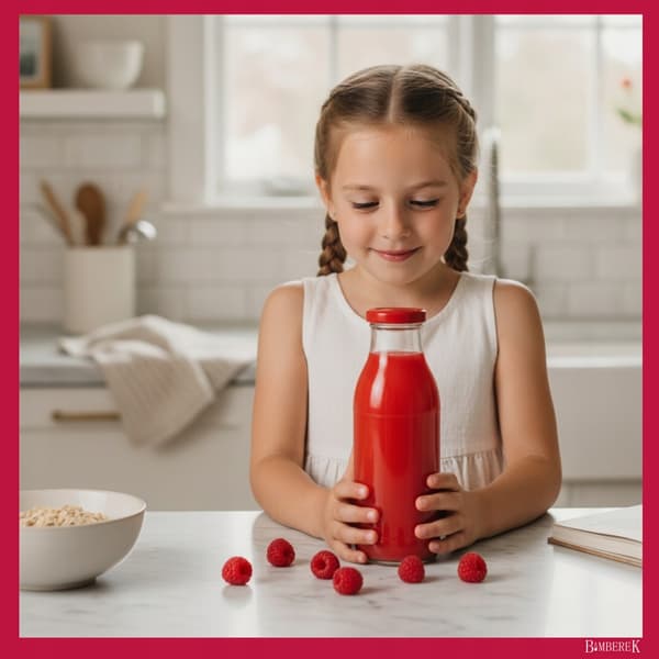 10x Kubuś Juiceflaskor 500ml Glas För Juice Sirap + Lock Ø43 0,5l