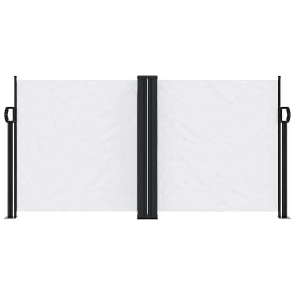 vidaXL Utdragbar sidomarkis vit 120x1000 cm