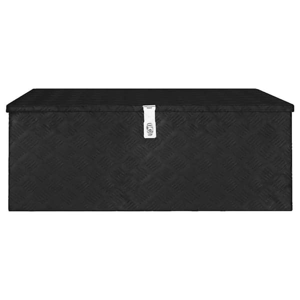 vidaXL opbevaringskasse sort 100x55x37 cm aluminium