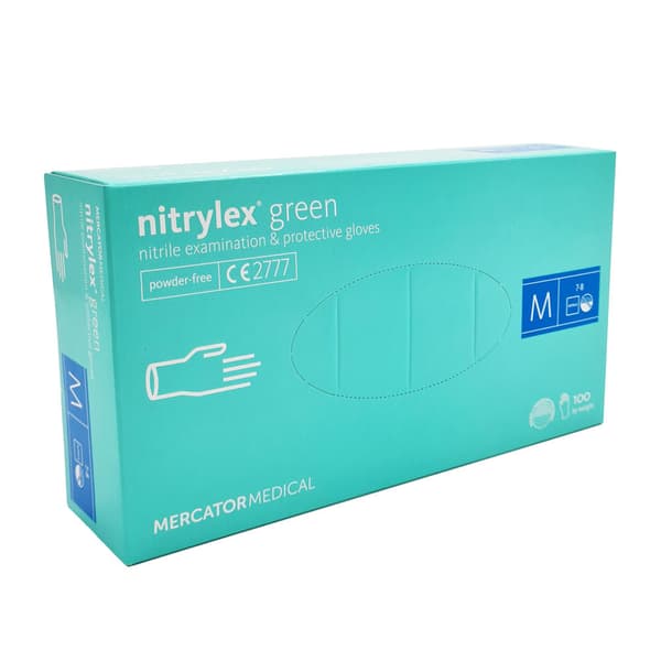 Nitrilhandsker M grønne Mercator Nitrylex Grøn 100 stk.