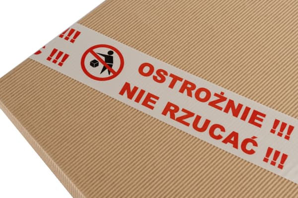 Tryckt packtejp | AKRYL | 48x50 | KASTA FÖRSIKTIGT INTE
