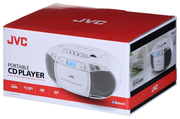 JVC RC-E451W Högtalare vit radiospelare