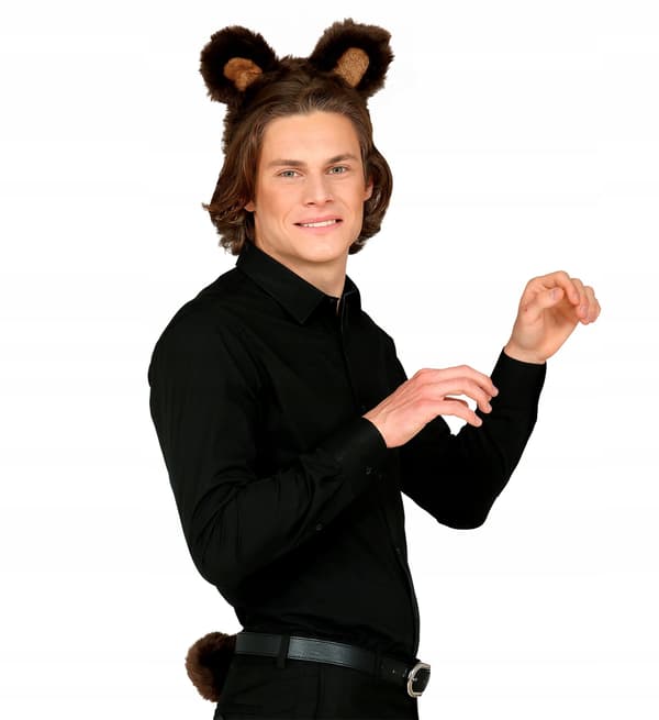 Bamse kostume sæt Bamse Bamse pandebånd ører + hale karneval