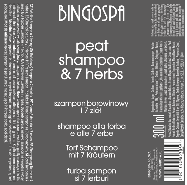 BINGOSPA turveshampoo ja 7 yrttiä