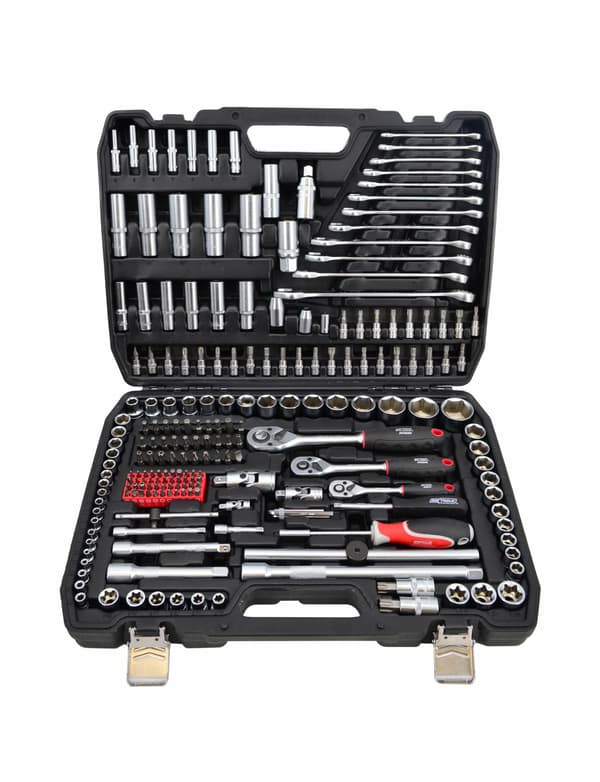 AWTOOLS NØGLESÆT 216 dele 1/2" 3/8" 1/4" BLACK LINE