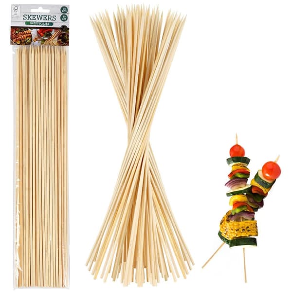 Bambupuikot shashlikille 40 cm 50 kpl