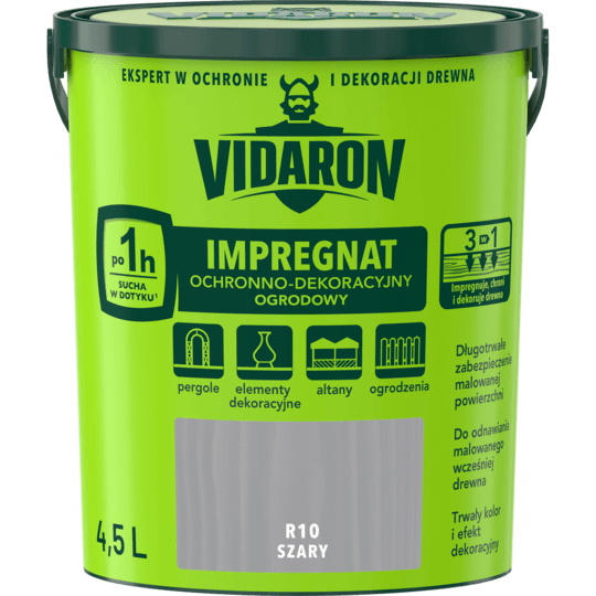 VIDARON PUUTARHAKYLLÄSTYSAINE HARMAA R10 4,5L
