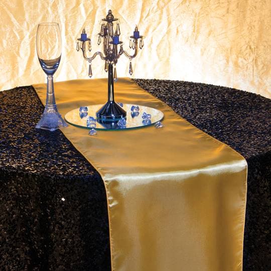 Glat satin, guld, 36 cm x 9 m, 1 stk.