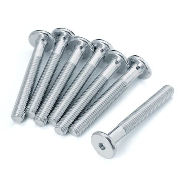Fladhovedet møbelskrue M6x55 Galvaniseret stål 50 stk.