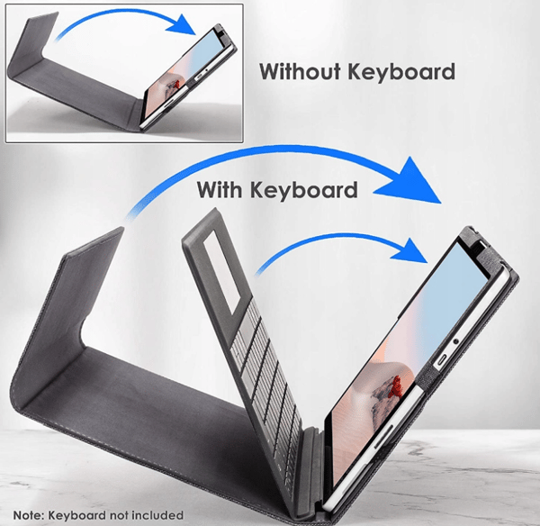 Flipfodral surfplatta för Apple iPad Pro 12,9" fodral brun grå textur